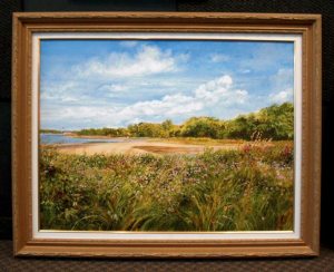 Painting auctioned at St. Mary’s Parish Silent Auction.