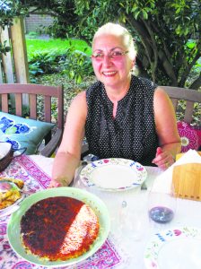 Ella Kraanen with tadeeg (crispy rice)