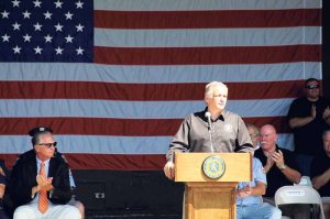 County Executive Ed Mangano expressed his support for local law enforcement. 