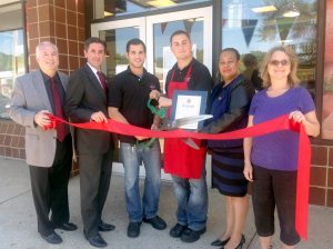Left to right: Vito DiTrapani, Wayne Wink, Doug Cohen, Justin Aronoff, a representative of Nassau County Comptroller George Maragos' office and Barbara Kaplan. 
