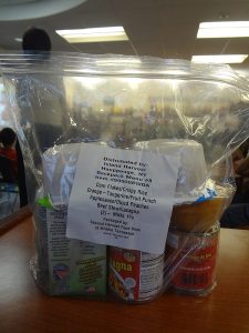 About 175 Westbury students receive these packets of food each weekend, which contain four meals.