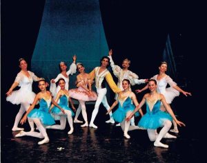 The dancers from Raymonda in 2002 (clockwise from top left): Madeleine Klein, Marcia Kresge, Roberta Senn, Momchil Mladenov, Thomas Smusz, Leslie Aiuto, Lauren Carahalios, Laurel B., Kristina Mosco and Moira McDermott