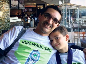 Eytan Bennet (right) with his father Marc