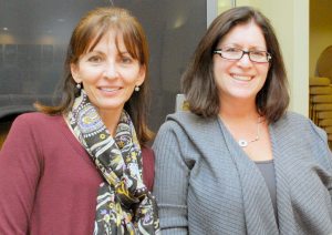 From left: Cindy Katz and Amy Magid, co-chairs of Games Day 