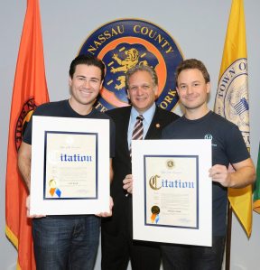 Left to right: Scott Reich, Edward P. Mangano and Michael Winik