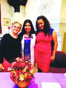 From left: Susanne Marcus, Paz Menjivar and Dawn Diaz. Menjivar said that Marcus and Diaz are an inspiration. Marcus is an ESL teacher and coach to the students and parents at North High School in Great Neck. Menjivar said Marcus is “...always going the extra mile for her students and their parents, involved in their lives and in events that only inspire good in others.” Diaz is an advocate for those who have suffered violence and trauma in their lives, including victims of domestic violence. She is the founder of Milagros Day and is an author, coach, motivational speaker and great hope for the community. She was the keynote speaker at the health fair, where everyone was touched by her speech and words of encouragement.