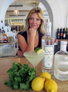 Bartender Ania Limanin mixes up the Kymatini. 