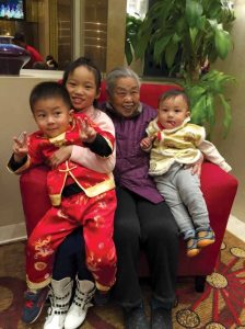 LNY Si Wen charlie jiajia, charlie's cousin, and Henry, Charlie's brother