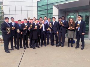 Members of the Mock Trial team with their medals