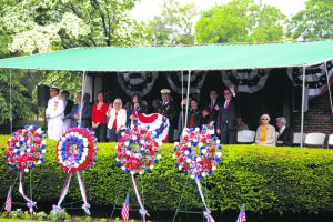 Local leaders remember the fallen during the Great Neck Memorial Day Parade ceremony.