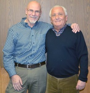Peter Dejana and Jim Avena, grant administrator for the Peter & Jeri Dejana Family Foundation. Peter and Jeri Dejana are the grand marshals of the 2015 Pride in Port Parade.
