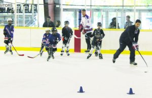 Learning was fun with on-ice drills.