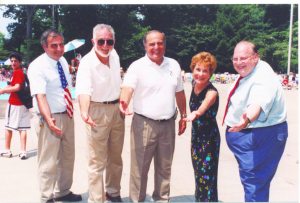 From left: Peter Renick as deputy superintendent, Commissioners Ivar Segalowitz, Robert A. Lincoln, Jr., Ruth Tamarin and past Superintendent Neil Marrin