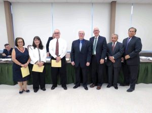 The board of education honored retirees at its recent meeting.