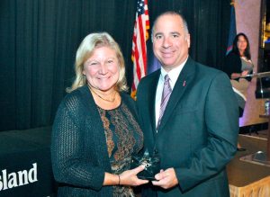 Susan Ruzenski, executive director of Helen Keller National Center and Business News Publisher Scott Schoen