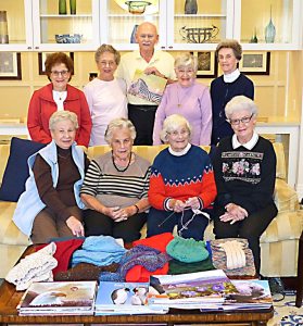 Standing: Roberta Schrier, Judy Schmertz, Bob Lobdell, Irene Salm, Adele Fialcowitz; seated: Fran Schmidt, Selma Sokolov, Dorothy Lubow and Rosemary Strianese. (Photo by Ed Hess)