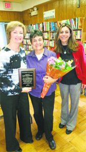 Volunteer of the Year Diane Von Nooten (center with Executive Director Maureen Droge (left) and Assistant Director Andrea Padinha