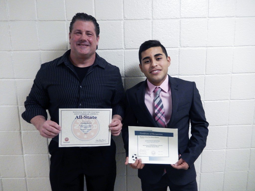 Coach Christopher Valentini and Jonathan Benitez