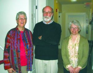 Speaker Nancy Solomon, historical society executive director Philip Blocklyn and Ellen McHale, PhD, NY Folklore Society executive director.  (Photos by Dagmar For Karppi)
