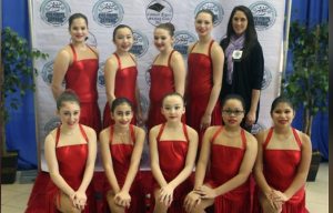 Icettes team with Coach Carole Liotti (far right)