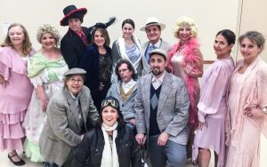 “The Drowsy Chaperone” will be performed at Sid Jacobson JCC January 30 and 31 and February 6 and 7. Performers include Ellen Vigneau, Roslyn Heights, top left, Lisbeth Wolgel, Roslyn Heights, Steve Brustien, Manhasset, Debbi Buslik, East Hills, Michele Mazzocco, Whitestone, Rich Buckley , Williston Park, Leslie Aiuto, Great Neck, Cindy Kozak, Roslyn and Cheryl Korsen, Roslyn Heights. Bottom row from left Roz Kroplick, East Hills, Kym Wilner, Port Washington, Scott Evans, Great Neck and Leore Riven, Flushing.