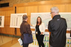 Lisa Black, from Governor Andrew Cuomo’s office, explains the changes the third track would bring to the community.