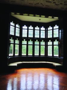 Larger-than-life windows offer amazing views of the gardens and Long Island Sound.