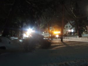 Park Avenue east of Abbey North was filled with emergency Water District vehicles due to a water main break.