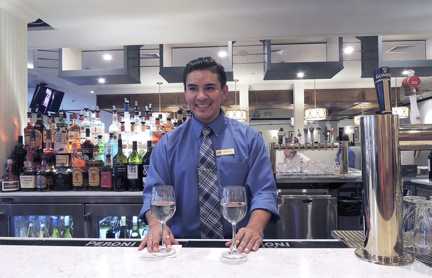 Marcus bartends at the renovated Finn MacCool’s
