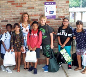 Vernon principal Dr. Valerie Vacchio greets every student with a wonderful smile and enthusiasm. (Photos by Tom Gould)
