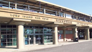 The Hicksville train station as it stands today (above), along with an artist’s rendering of the upgrades (below).