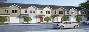 A rendering of the new townhomes
