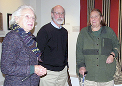 Patricia Sands, (who will be honored by Raynham Hall Museum on Feb. 14); Philip Blocklyn; and Caroline DuBois who donated family items to the show. oysterbay 2014 02 14 WinterQ