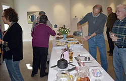Guests at the reception, enjoying the ambiance and the refreshments. oysterbay 2014 04 25 TeaPotsN