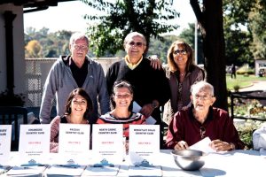 From left, front row: North Hempstead Councilwoman Dina DeGiorgio, Mary Cavallaro, Bart Cosolito; back row: PYA Director Steve Sholder, Golf Outing Chairman Nick DeMeo, Linda DeMeo