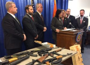 District Attorney-elect Madeline Singas announcing the indictment of Anthony Moschetto Monday