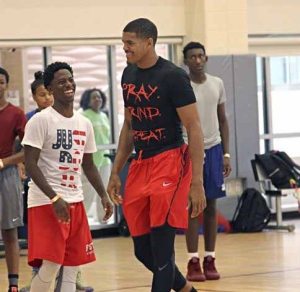 “The best part was getting to know Tobias and having him speak to the youth about how life really is,” said Noah Bolling (pictured left). 