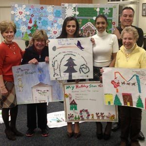 Nancy Morris, State Farm Insurance, Poster Contest Chairman, Diane Harrigan, Coach Realty, Haseena Haider, People’s United Bank, Sarika Bhagwandeen, People’s United Bank, John Tudisco, Country tile by Fiorano, Lee Temares, Tembooks and Executive Secretary Manhasset Chamber of Commerce