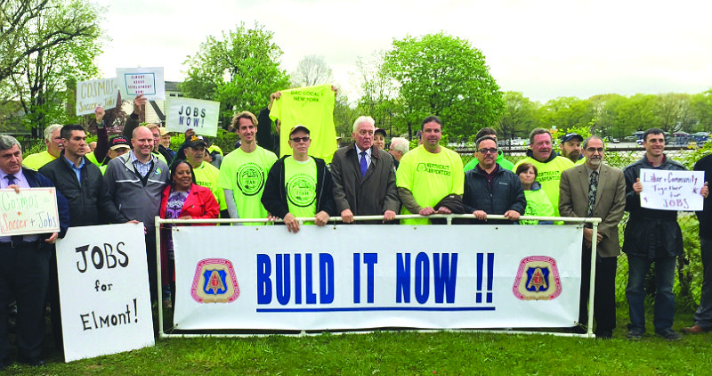 Residents rallied en mass to support the erection of a stadium for the New York Cosmos at Belmont Park.