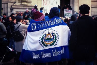 El_Salvador_Flag,_A_Day_Without_Immigrants_March_&_Rally_(32789551022)