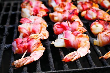 Grilled Bacon Wrapped Shrimp