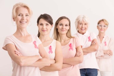 Breast cancer charity concept