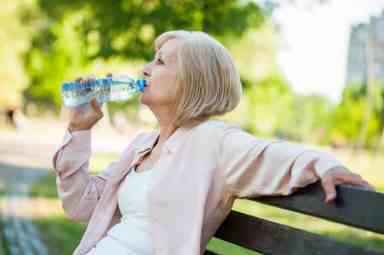 Adult woman in park