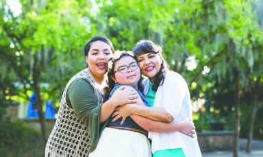Three generation Hispanic family