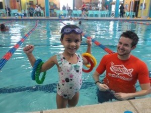 Children ages four months to 12 years will be taught to swim by one of the Garden City Goldfish School's 30 instructors.