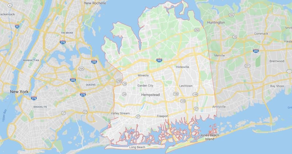 Nassau County map – Google