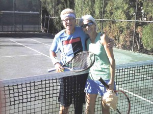 Terry Donnelly (left) and Joan Hartnett who faced off in the A Singles division