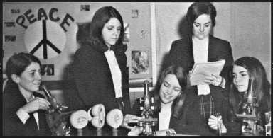 Students in Science Lab at Sacred Heart Academy in 1969