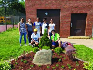 Pictured from left: Suhana Choudhury, Maria Duran, Diego Garcia, Maya Budhram and Sukanya Raj. Front row from left: Martha Williams and Pablo Giraldo.