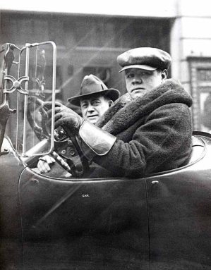 Babe Ruth takes manager Miller Huggins for a spin in 1921  (Photos courtesy of the Daily News)